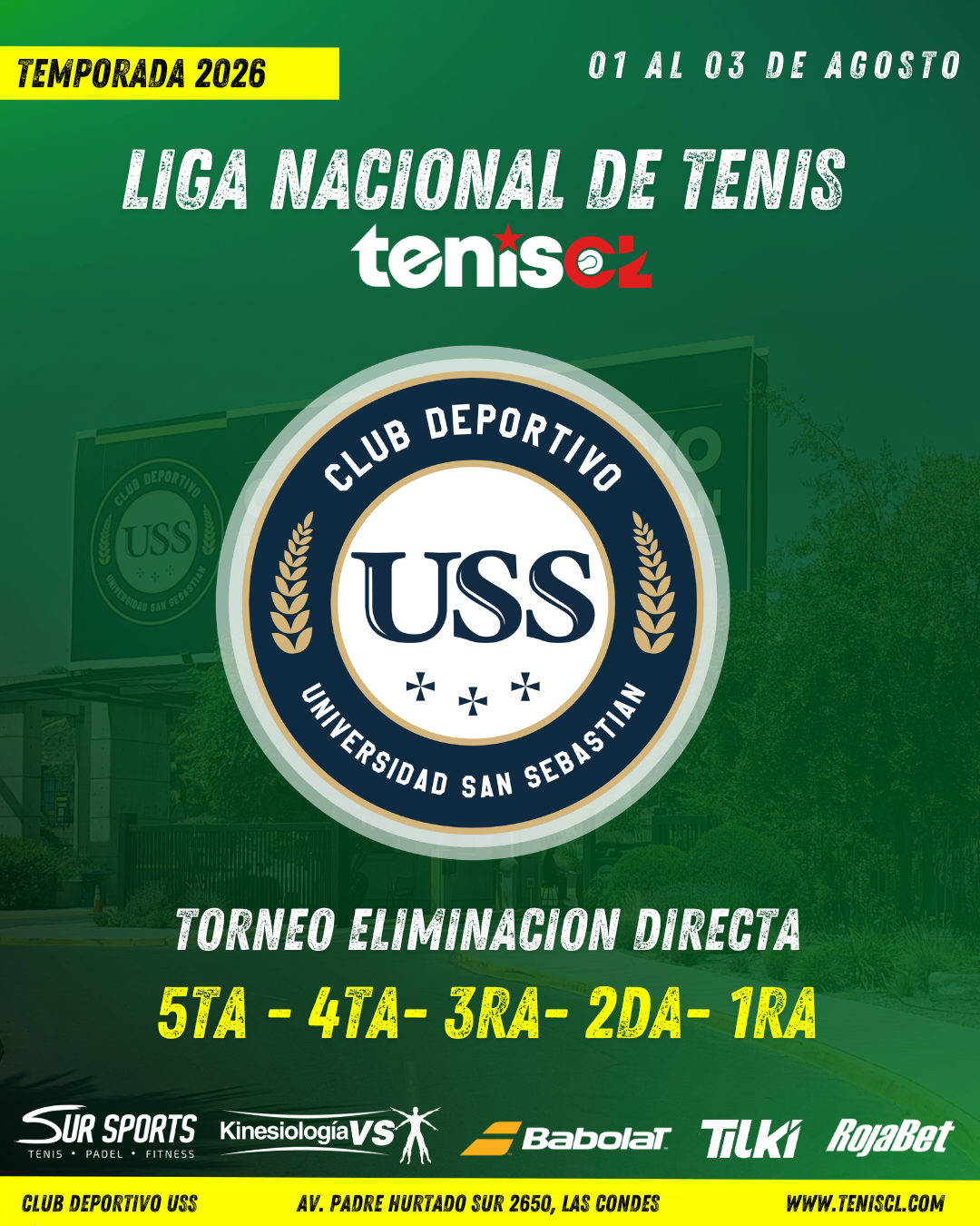 TEMPORADA 2026 | 01 AL 03 DE AGOSTO| CLUB DEPORTIVO USS