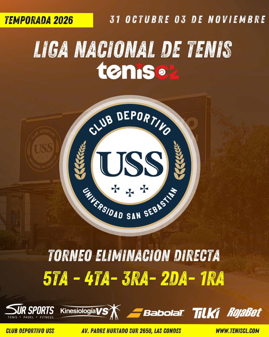 TEMPORADA 2026 | 31 OCTUBRE AL 03 DE NOVIEMBRE| CLUB DEPORTIVO USS